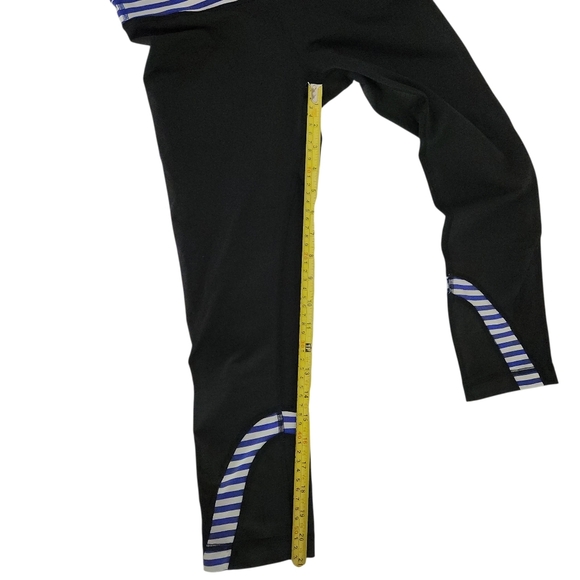 LULULEMON Run: Inspire Crop II Black / Pigment Blue White Narrow Bold size 6 - Picture 11 of 14